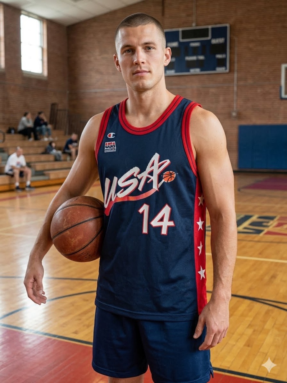 Vintage 1996 Team USA Basketball Jersey #14 Champion- M